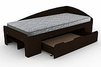 Односпальная кровать с ящиком Компанит-90+1 венге z14-2024