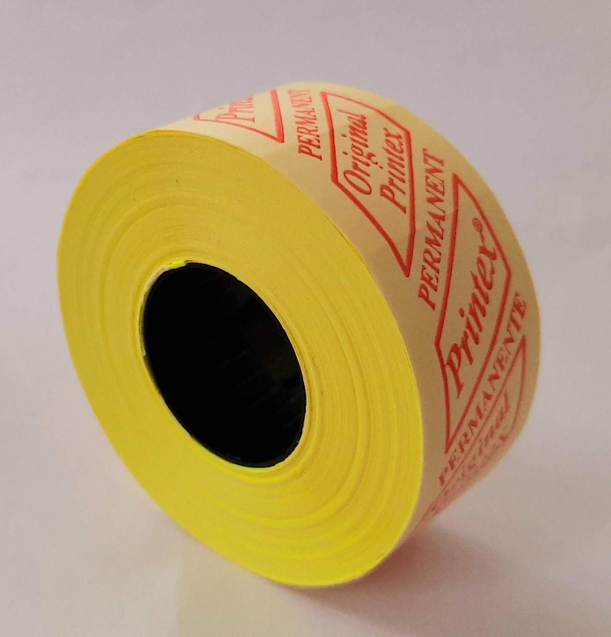 Етикетка (Ценники) під пістолет 26х16 мм, світло-жовтий, 1000 шт., фото 1