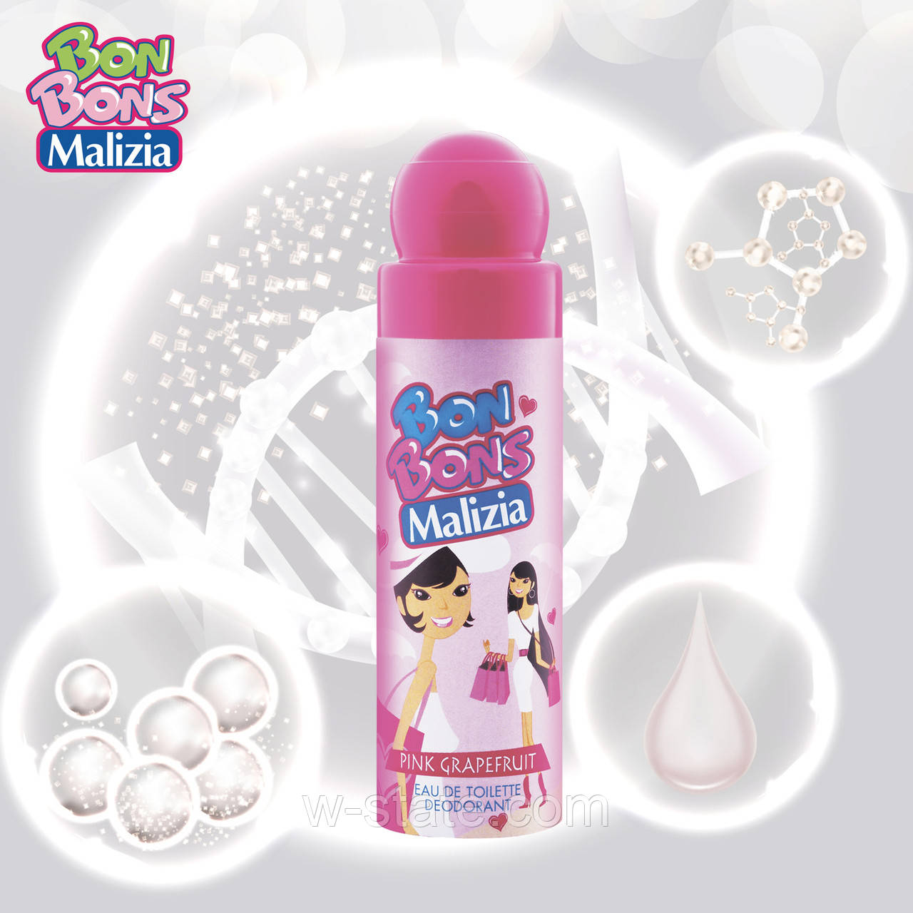 MALIZIA Bon Bons Вода туалетная дезодорант для детей PINK GRAPEFRUIT 75 ...