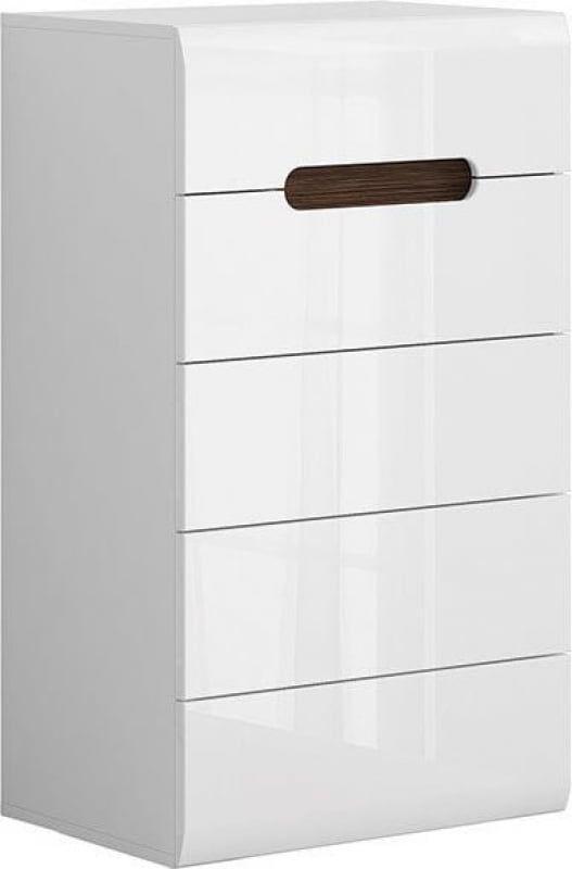 Комод BRW Azteca Trio Белый/Белый Глянцевый Ширина 60 Без Подсветки Из ...