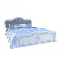 Двуспальная кровать подъемная Миро-Марк Луиза Люкс 2000 x 1800 с каркасом классика Глянец белый (56208)