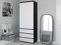Шкаф со штангой для одежды Moreli T-211 2100x800x500 Венге темный-Белый z16-2024