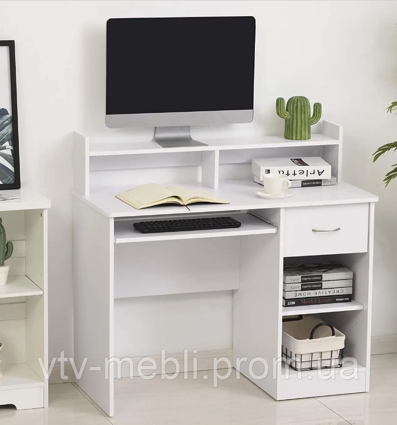 Компьютерный Стол с Выдвижной Полкой Под Клавиатуру с Ящиком и ...