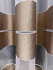 Тюль на основі бамбука з смужками. Колір:коричневий, фото 9