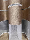 Тюль на основі бамбука з смужками. Колір:коричневий, фото 10