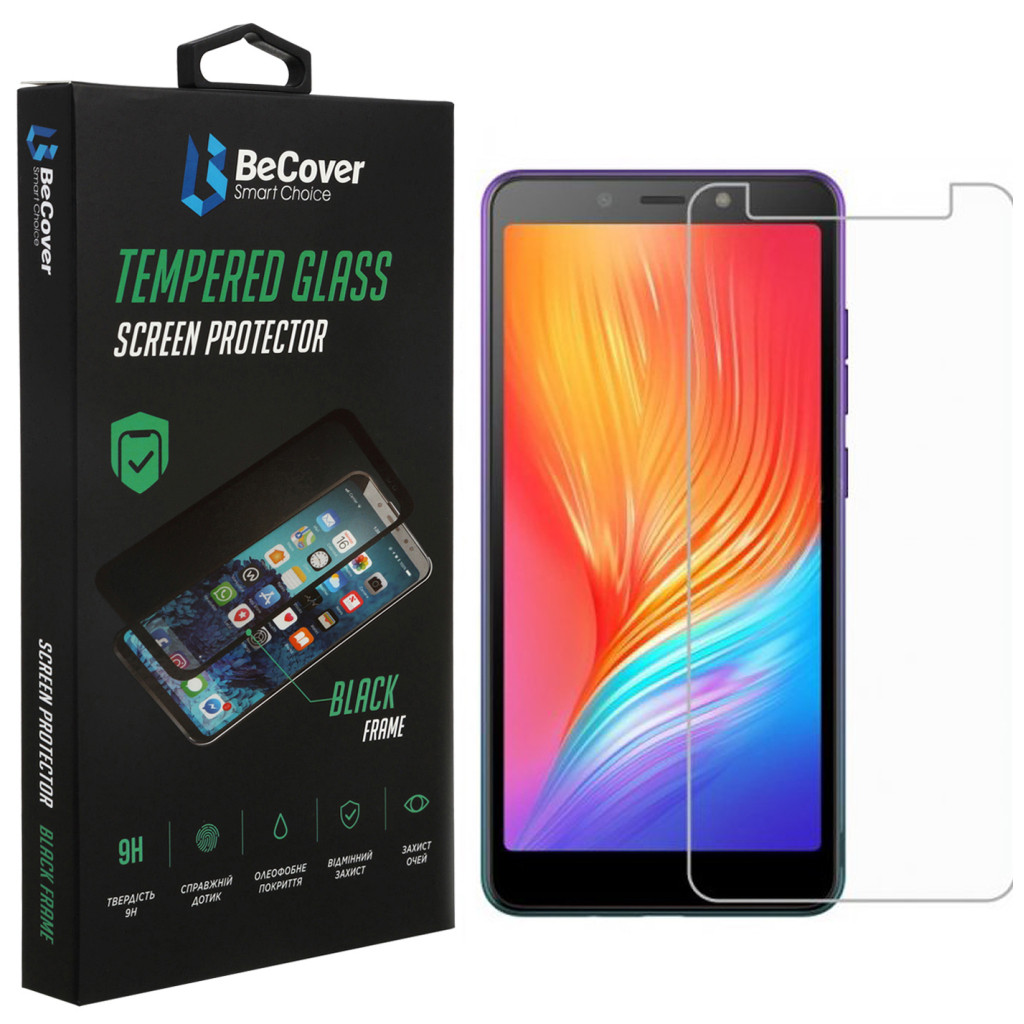 Tecno Pop 3 Захисне скло BeCover Crystal Clear (707869)