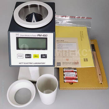 Вологомір зерна PM-450 Kett, 0.5%, 34 культуры, 5 сек, 240 см3, АТК, тензодатчик