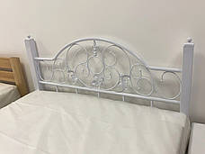 Металеве ліжко на дерев'яних ніжках Жозефіна Метал-дизайн, колір на вибір, фото 3