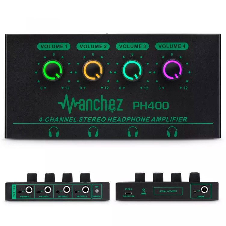 Підсилювач для навушників Manchez PH400 з підсвічуванням, фото 1