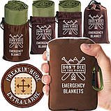 Рятувальні майларові термоковдри Ristop - Don't Die In Woods Emergency Blakets, 4 шт комплект, фото 2