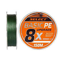 Шнур Select Basic PE 8x 150m (темно-зелений) #0.6/0.10mm 12lb/5.5kg