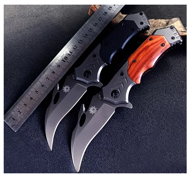 Серпоподібний ніж-керамбіт X76 складаний, тренувальний карамбіт, чудовий подарунок, фото 1