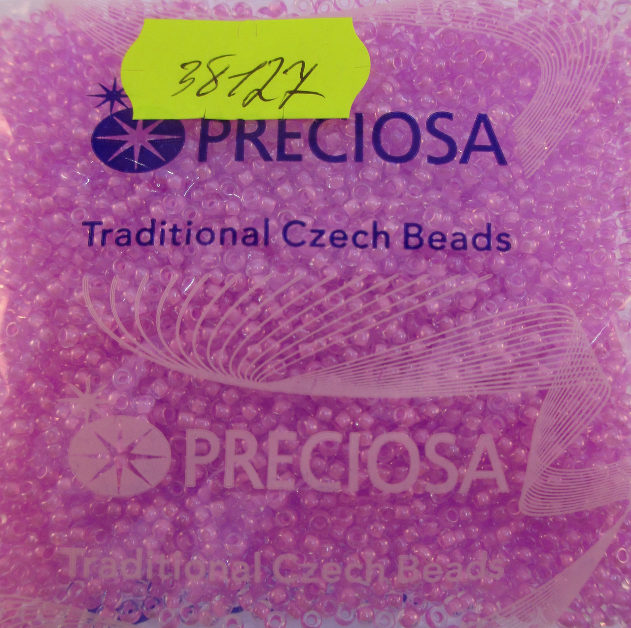 Бісер 10/0, колір — рожево-фіолетовий, No38127 (уп.50 грамів)