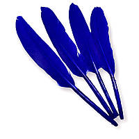 Перья куриные, цвет Синий, размер 10-15см, 25шт. в упаковке_ПДД 048С