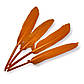 Пір'я куряче 10-15 см 25 шт. Оранжевий, фото 3
