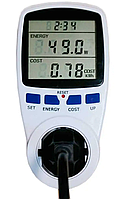 Енергомір (ватметр) у розетку для вимірювання споживання електроенергії побутових предметів Feron