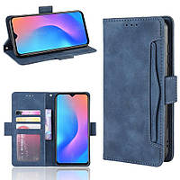 Чехол Deexe Wallet Stand для BlackView A60 Pro - Blue