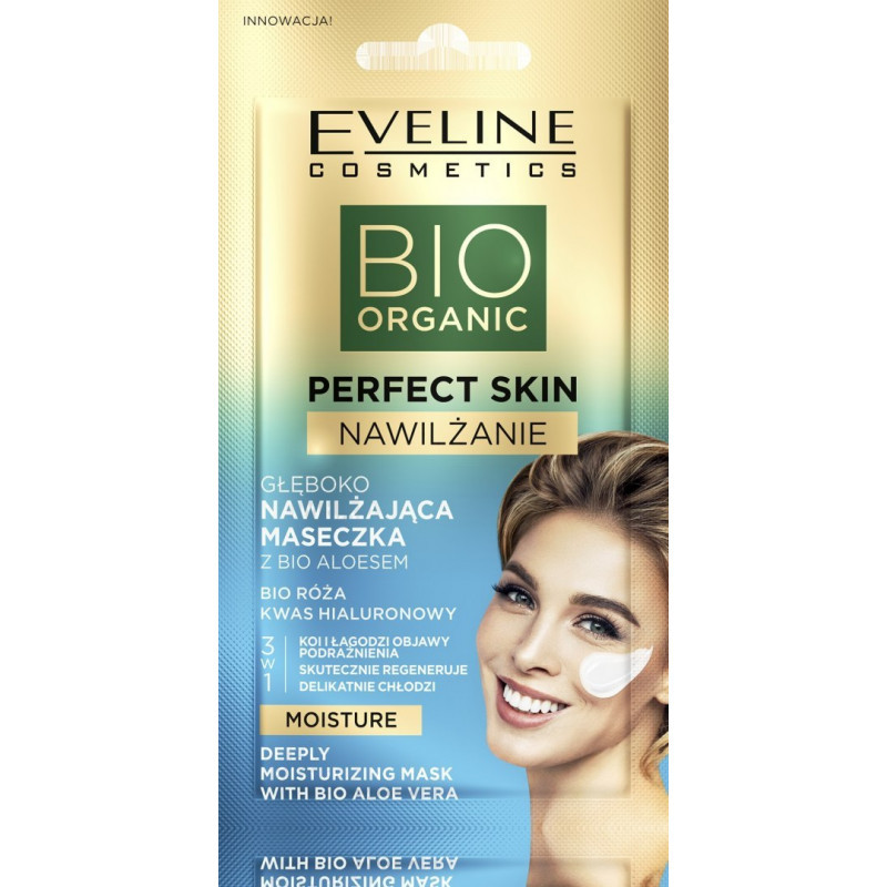Маска для обличчя Eveline Cosmetics Perfect Skin Deeply Moisturizing Mask With Bio Aloe Vera 8 мл (5903416026358)