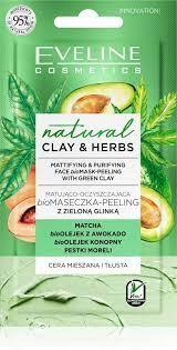 Маска-пілінг Зелена глина Eveline Natural Clay&Herbs, 8 мл (5903416026259), фото 1