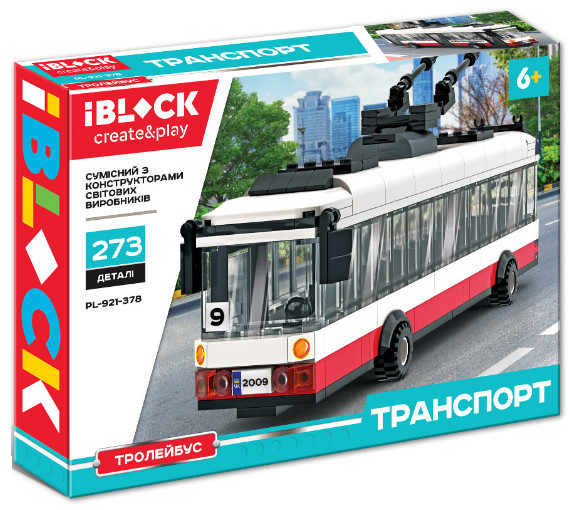 Конструктор Iblock PL-921-378 Тролейбус