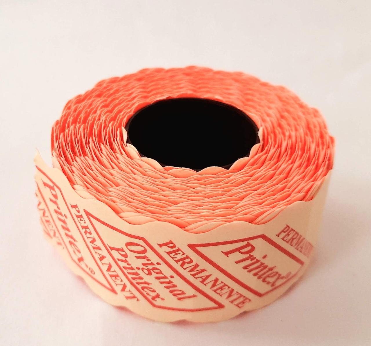 Етикетка (Цінники) під пістолет фігурна 26х12 мм, червоний, 1000 шт, фото 1