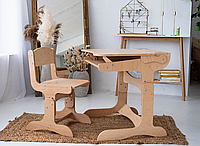 Растущая парта и стул для ребенка | комплект парта и стул Монтессори