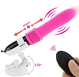 Вібратор із висуванням на пульті з присоском, жіночий вібростимулятор для сексу, інтимні іграшки, фото 9