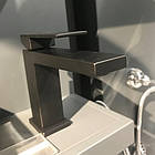 Матовий чорний змішувач для раковини Fiore Kube 100NN8515, фото 4