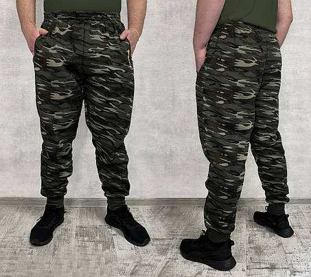 Штани чоловічі камуфляжні зимові під манжет Штани спортивні теплі Tovta — батал 4XL — 8XL, фото 1