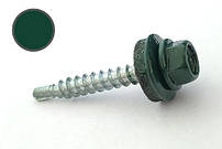 Саморіз покрівельний 4,8*35 DIN 7504K RAL 6005 по дереву (пач 50шт) (колір - зелений мох)