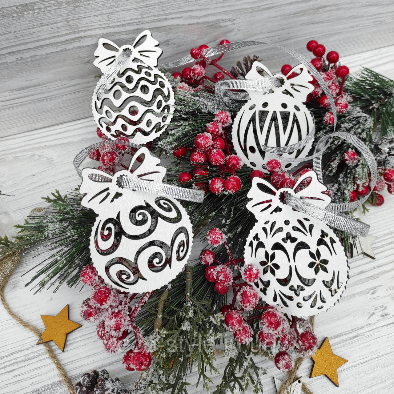 Набір Новорічних іграшкок "Сфера". Новорічні іграшки та прикраси. Іграшки на ялинку, фото 1