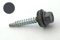 Саморіз покрівельний 4,8*35 DIN 7504K RAL 7024 по дереву (пач 50шт) (колір - сірий графітовий)