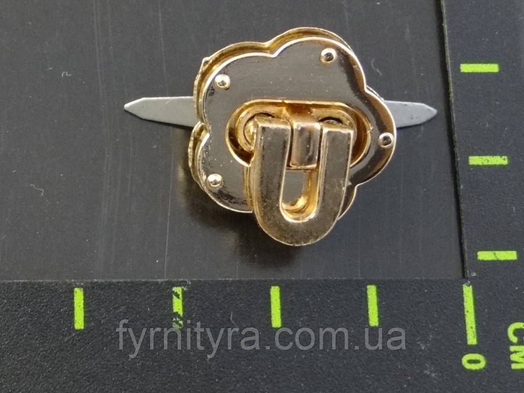 Замок на сумку колір золото, фото 1