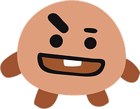 Наклейка на шар "BTS игрушки SHOOKY" (поштучно, без шара)