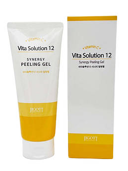 Освітлюючий гель-пілінг для обличчя з вітаміном C Jigott Vita Solution 12 Synergy Peeling Gel 180 мл.