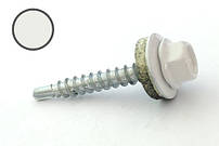 Саморіз покрівельний 4,8*35 DIN 7504K RAL 9003 по дереву (пач 50шт) (колір - білий)