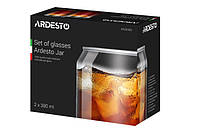 Набор стаканов Ardesto Jar, 380 мл, H 12 см, 2 шт., боросиликатное стекло
