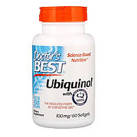 Убихинол Doctor's Best Ubiquinol with Kaneka 100 мг 60 желатиновых капсул (DRB00205) z12-2024