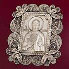 Ікона зі срібла "Святий Іван Воїн" 25х21см, фото 3