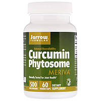 Фитосомы Куркумина 500 мг, Curcumin Phytosome Meriva, Jarrow Formulas, 60 гелевых капсул z12-2024