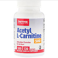 Ацетил L-Карнитин, Acetyl L-Carnitine, Jarrow Formulas, 500 мг, 120 капсул z12-2024