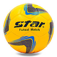 Мяч для футзала planeta-sport №4 Клееный-PU STAR JMT03501 Желтый z12-2024