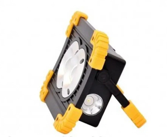 Прожектор LED L802-20W-2COB+1W светодиодный поисковый фонарь ЗУ micro USB с Power Bank - фото 2 - id-p1717367436