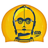 Шапочка для плавания SPEEDO SLOGAN PRINT 808385C797 Star Wars C3PO Оранжевый-черный z12-2024