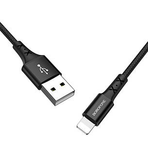 Кабель для зарядки телефона/ смартфона Borofone BX20 Enjoy USB - Lightning 2 A 1 м Чорний (BX20LB), фото 1