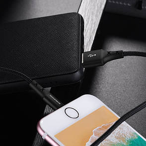 Кабель для зарядки телефона/ смартфона Borofone BX20 Enjoy USB - Lightning 2 A 1 м Чорний (BX20LB), фото 4