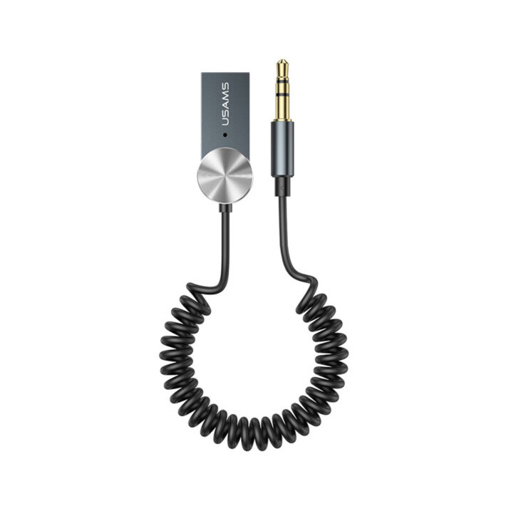 Bluetooth ресивер Usams US-SJ464 USB Wireless - mini-jack 3.5 Чорний/ Сірий (SJ464JSQ01)