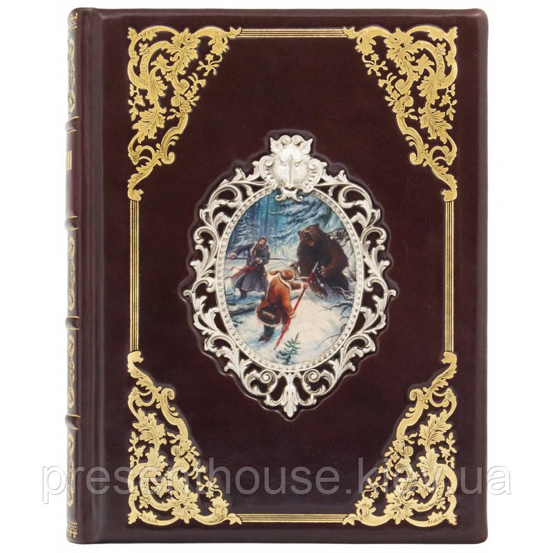 Книга шкіряна "Енциклопедія полювання" Сабанєєв, фото 1