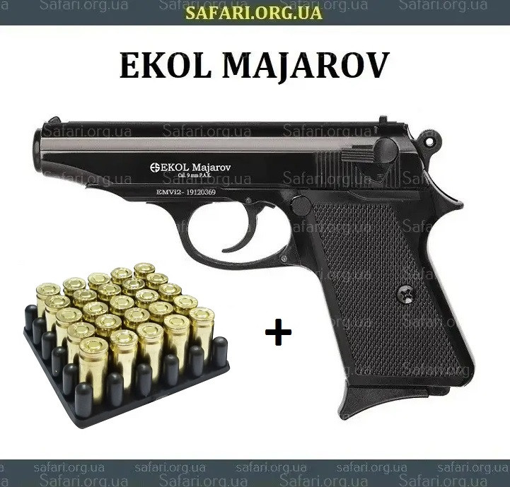 Стартовий пістолет Ekol Majarov (Black) Сигнальний пістолет Шумовий пістолет
