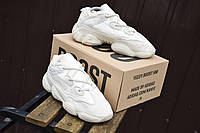 Мужские зимние кроссовки Adidas Yeezy 500 Milk White WNTR (светло-бежевые) кроссы на меху Т9652 кросс